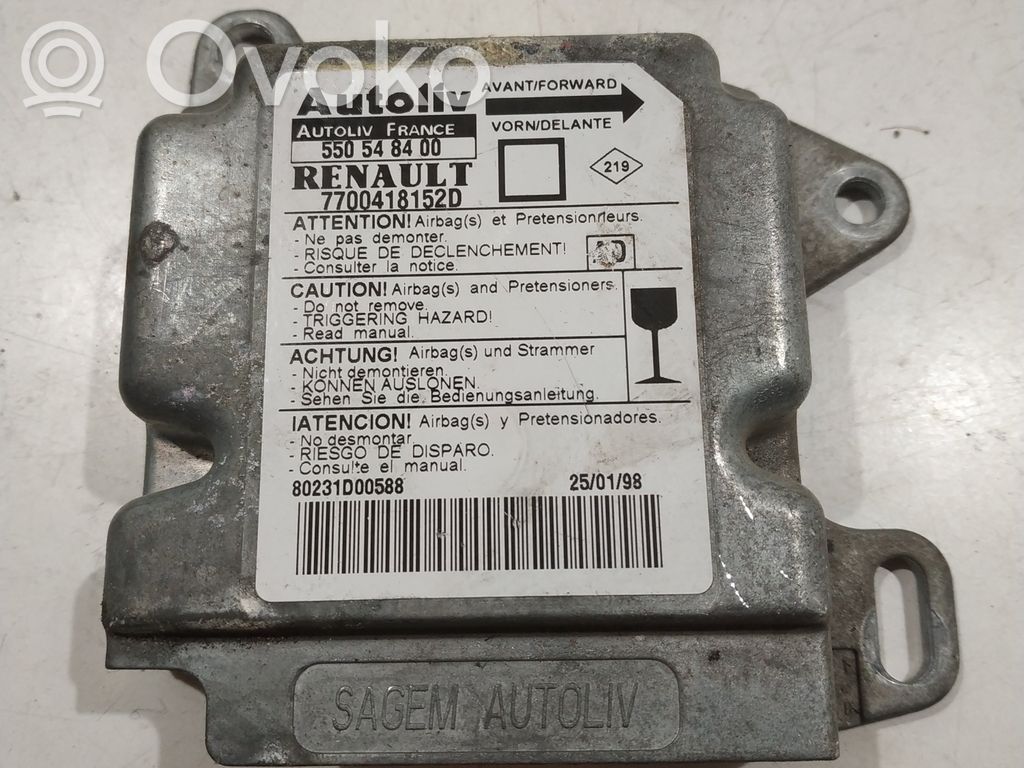 Renault Megane I Airbag control unit/module 