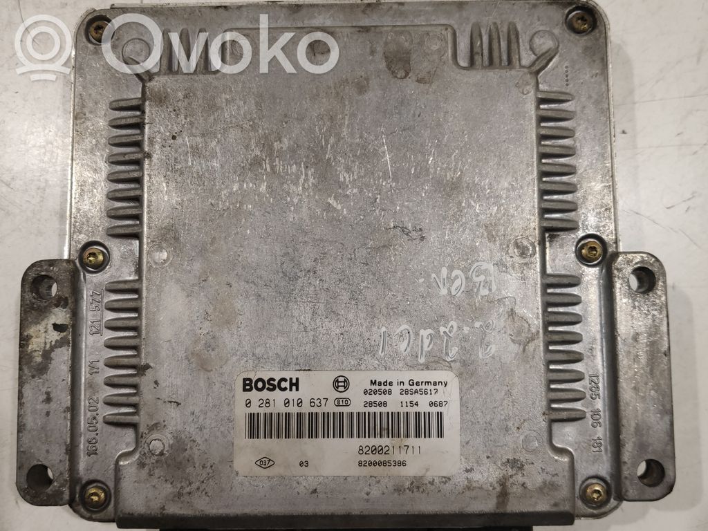 Engine control unit/module ECU   0281010637,8200211711,8200085386