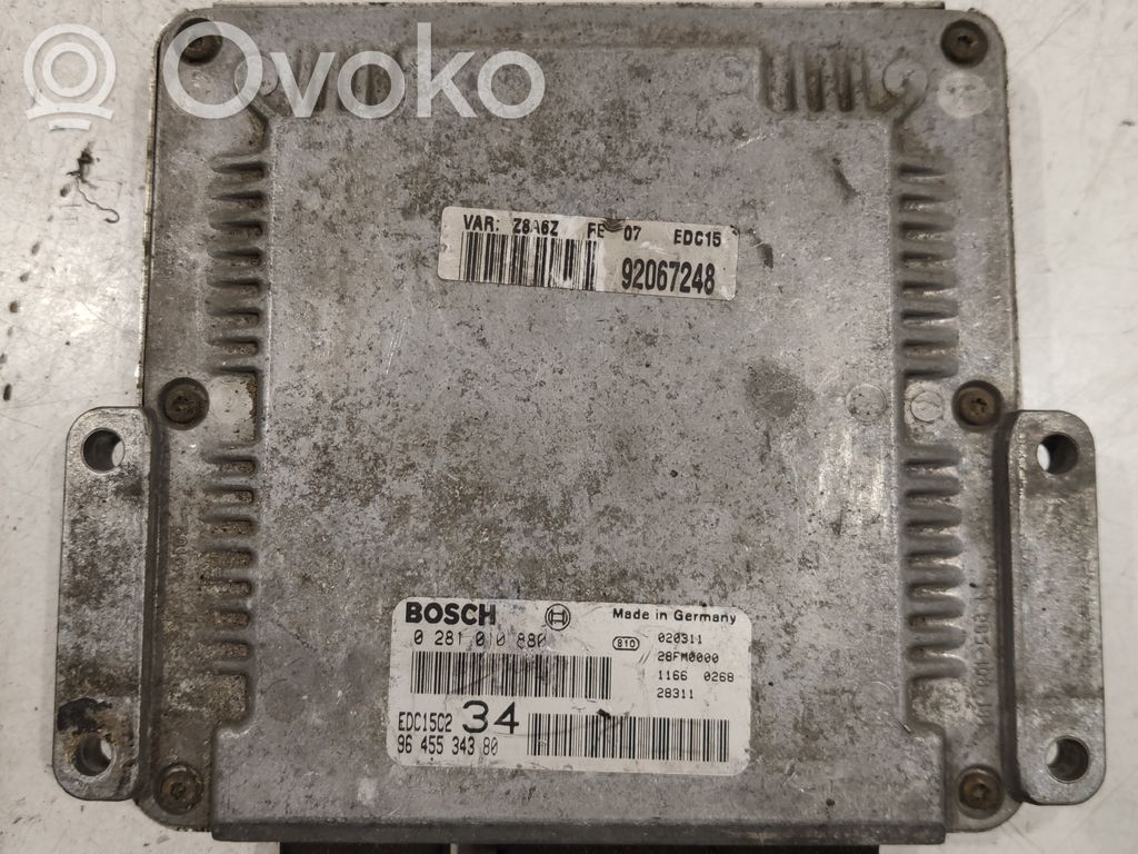 Engine control unit/module ECU   0281010880,9645534380