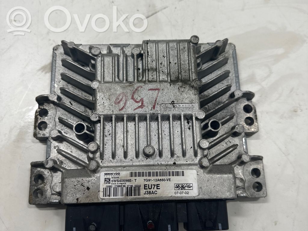 Engine control unit/module ECU   5WS40596ET,7G9112A650VB