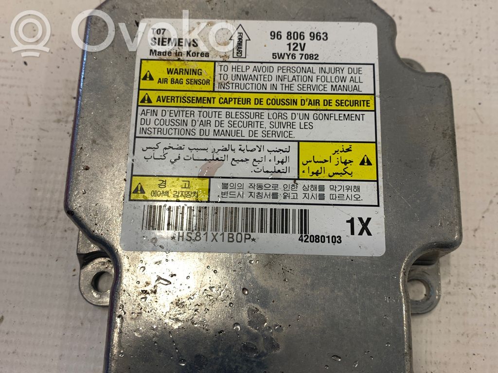 Chevrolet Aveo Airbag control unit/module 