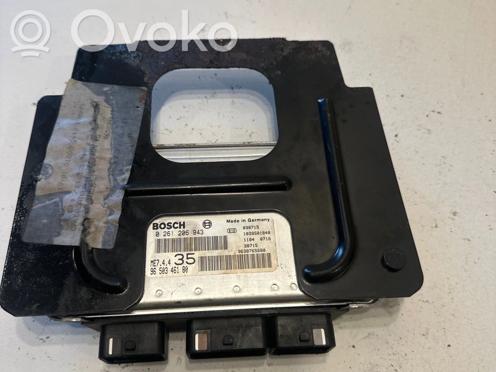 Engine control unit/module   0261206943,9638765680,9650346180