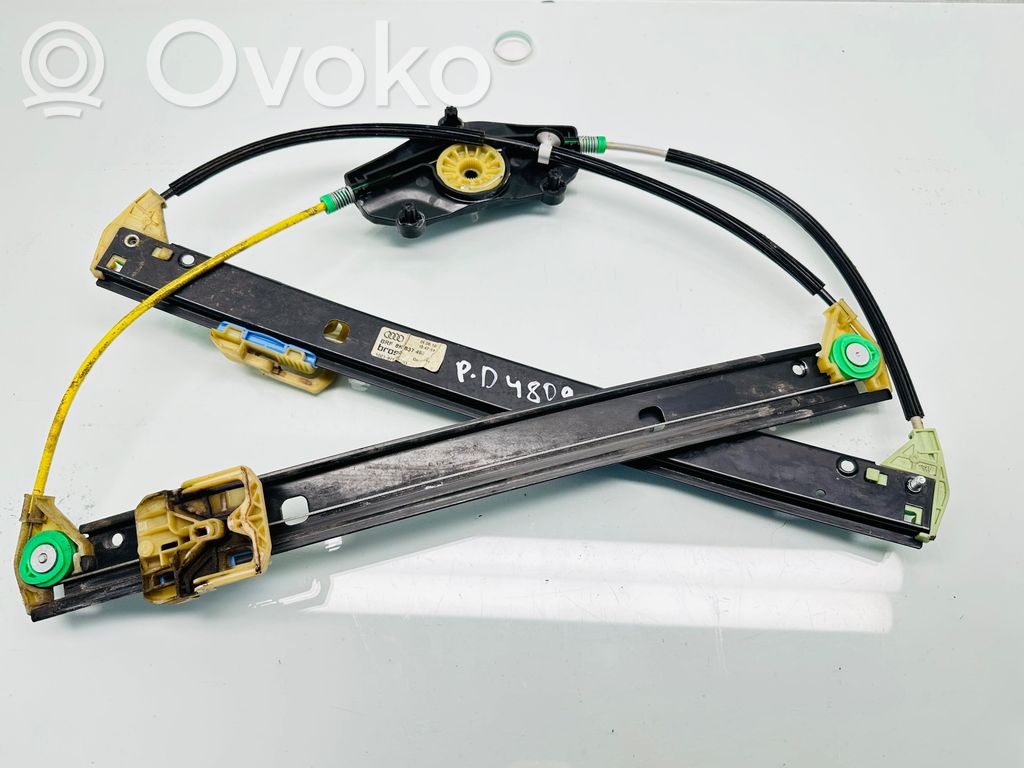 Audi A4 S4 B8 8K Mechanizm podnoszenia szyby przedniej bez silnika 