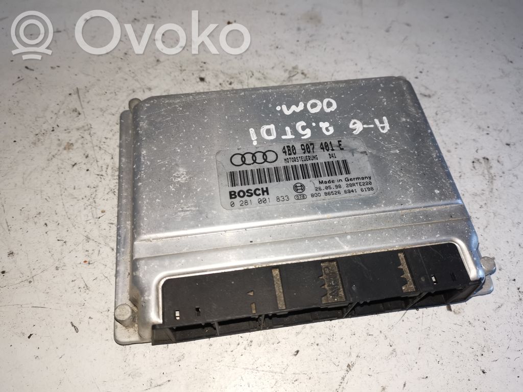 Engine control unit/module   4B0907401E,0281001833