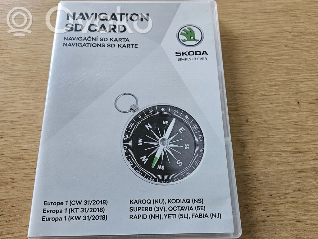 Skoda Superb B8 (3V) Navigation maps CD/DVD 