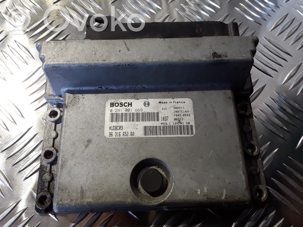 Engine control unit/module   0281001669,9631665280,XUDBC03