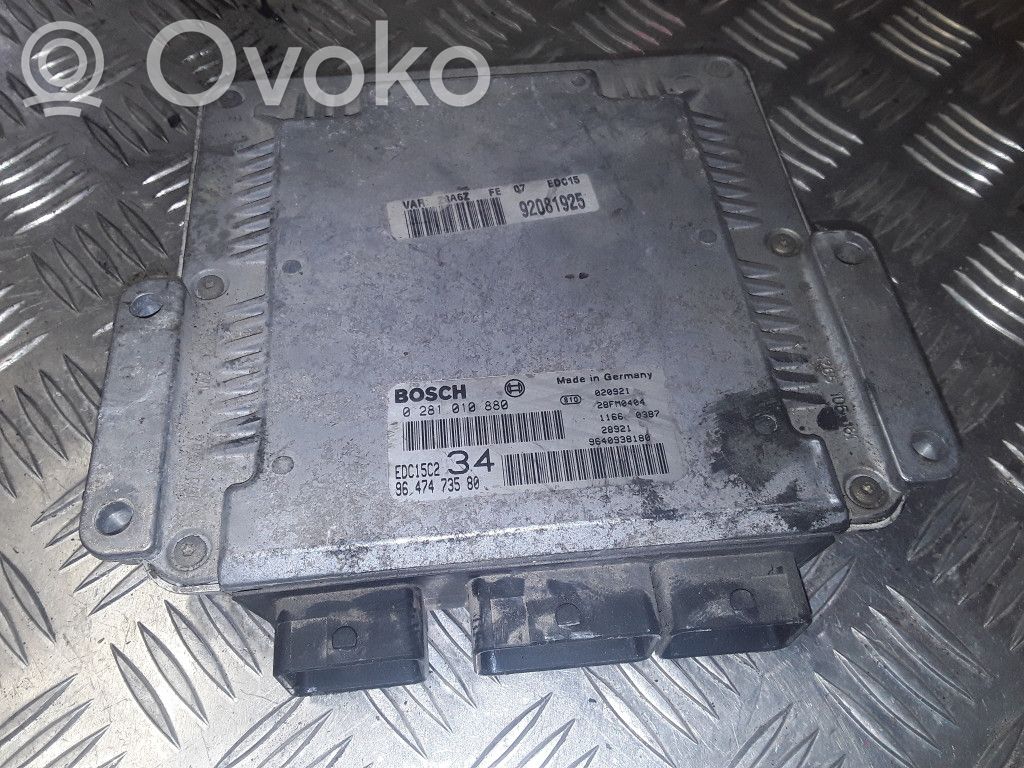Peugeot 607 Engine control unit/module 