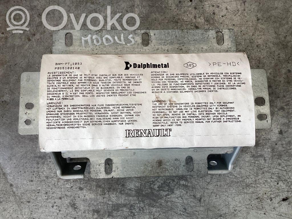 Renault Modus Keleivio oro pagalvė 