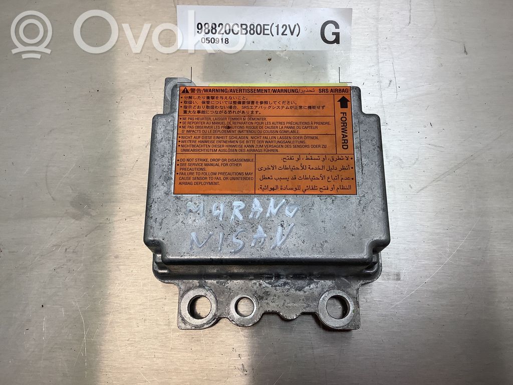 Nissan Murano Z50 Unitate/modul de comandă airbaguri 