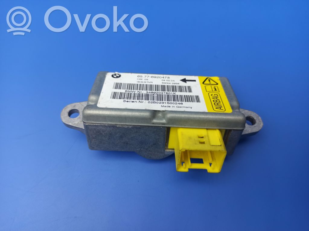 Sensor impacto/accidente para activar Airbag   6920478,5WK42956,34692047801K,65776920478