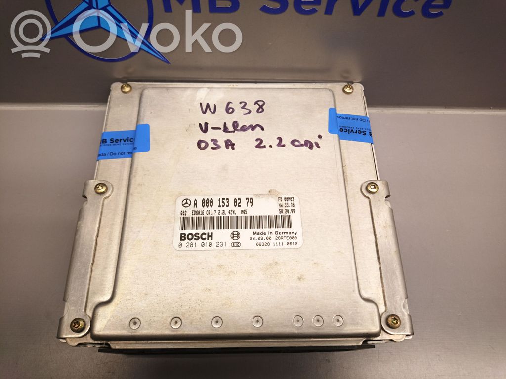 Mercedes-Benz Vito Viano W638 Galios (ECU) modulis 