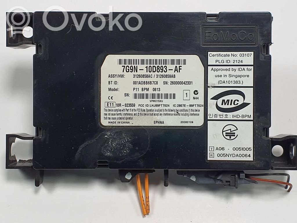 Unidad de control/módulo de bluetooth   7G9N10D893AF,7G9N10D893AF
