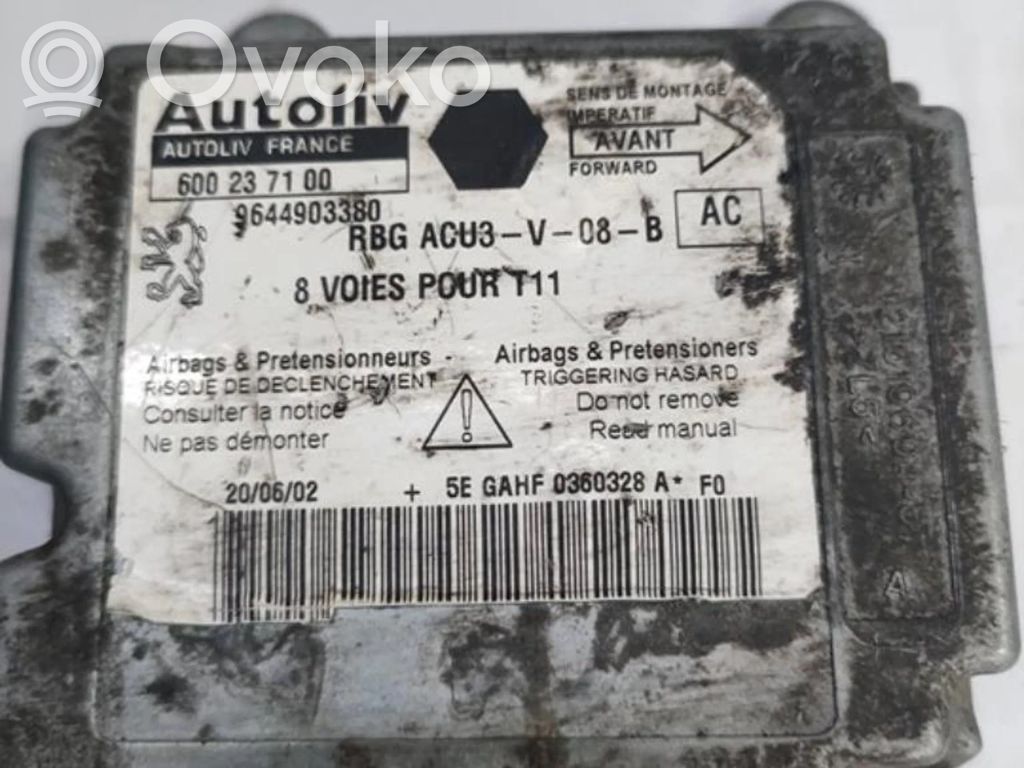 Peugeot 206+ Airbag control unit/module 