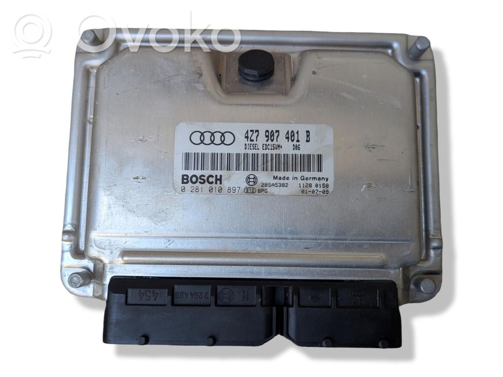 Engine control unit/module ECU   0281010897,4Z7907401B