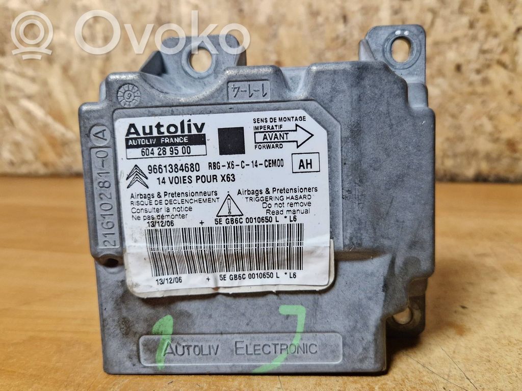 Citroen C6 Airbag control unit/module 