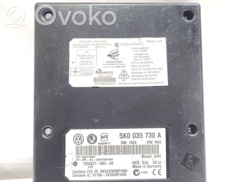 Volkswagen PASSAT B6 Bluetooth control unit module 