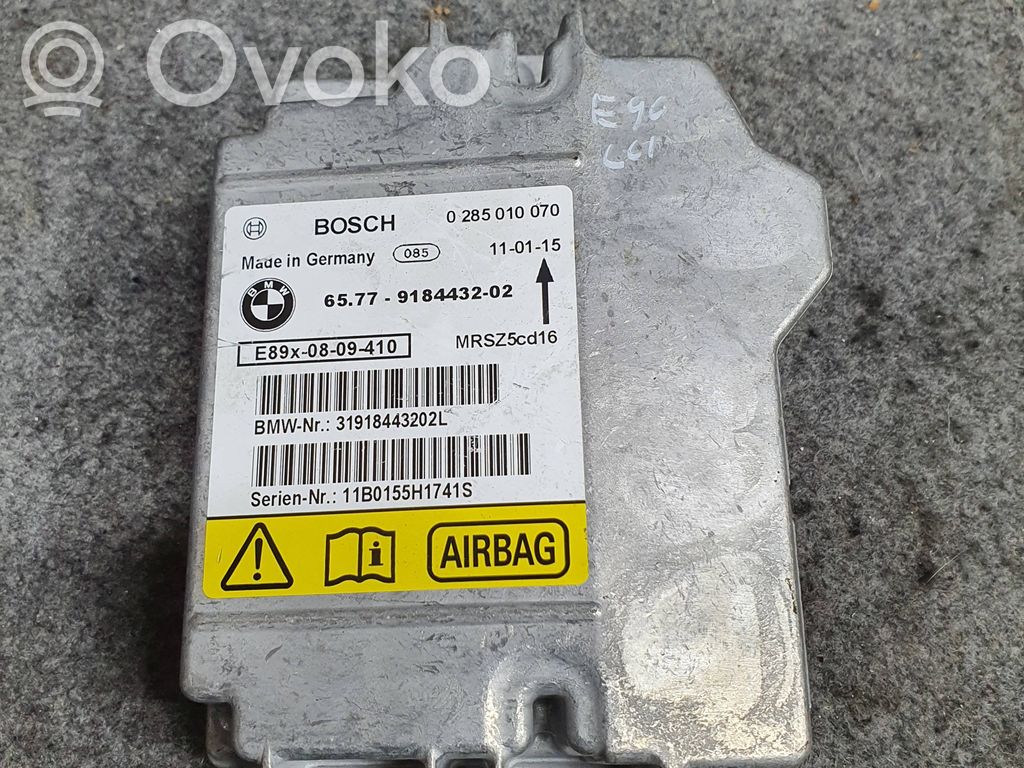 Module de contrôle airbag   9184432,31918443202L,MRSZ5CQ16,0285010070