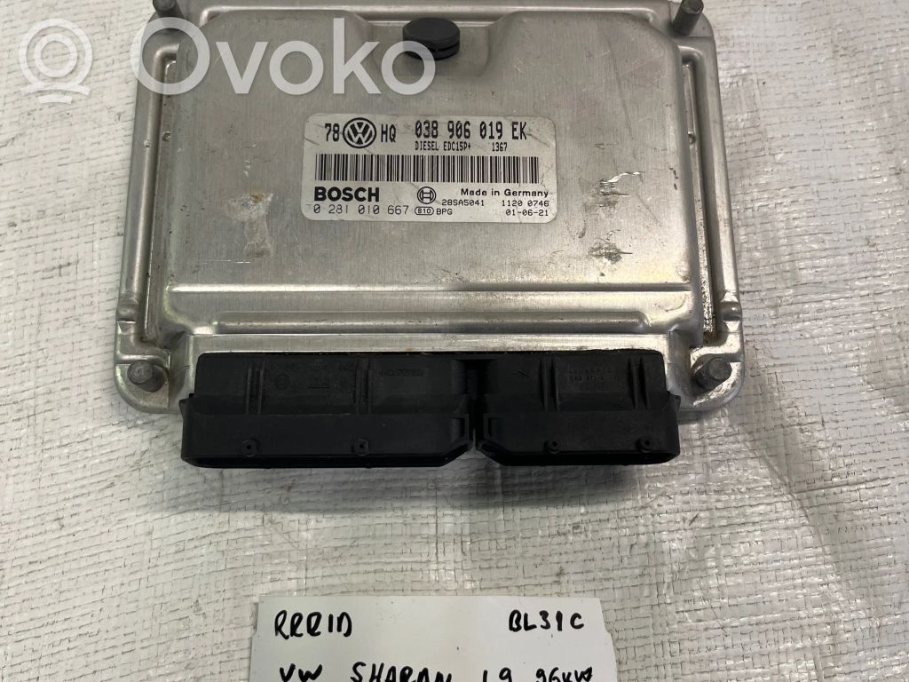 Engine control unit/module   038906019EK,28SA5041,0281010667