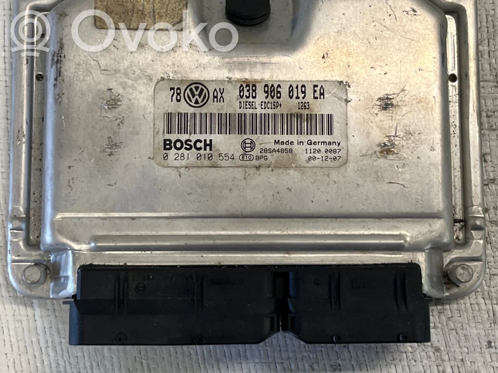 Engine control unit/module   038906019EA,28SA4858,0281010554