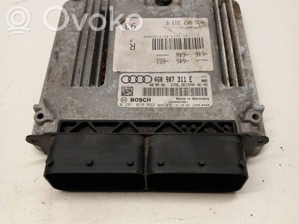 Engine control unit/module   4G0907311E,4G0907401,1039S64861