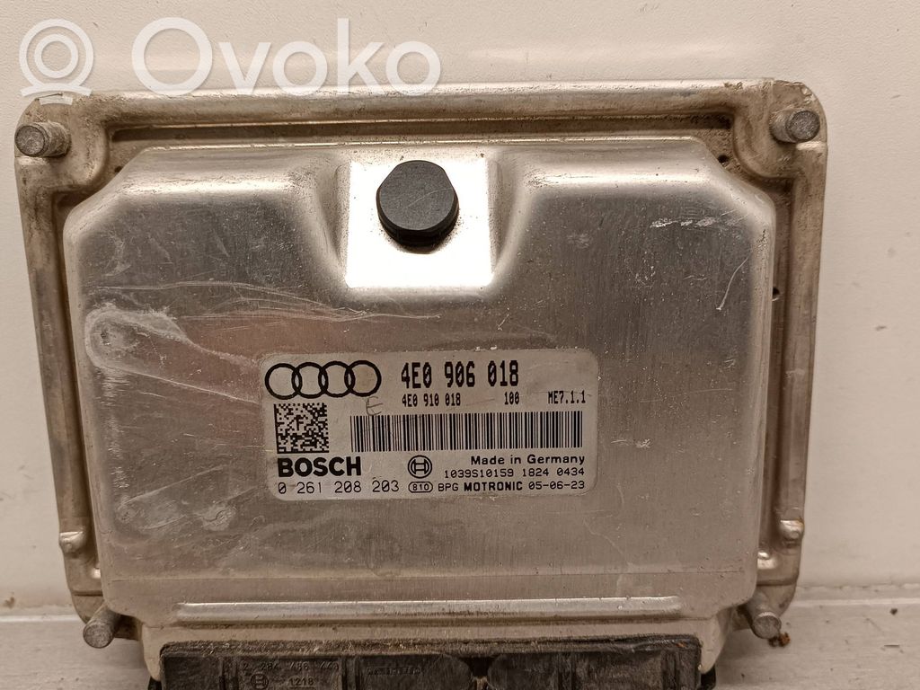 Audi A8 S8 D3 4E Unidad de control/módulo del motor 