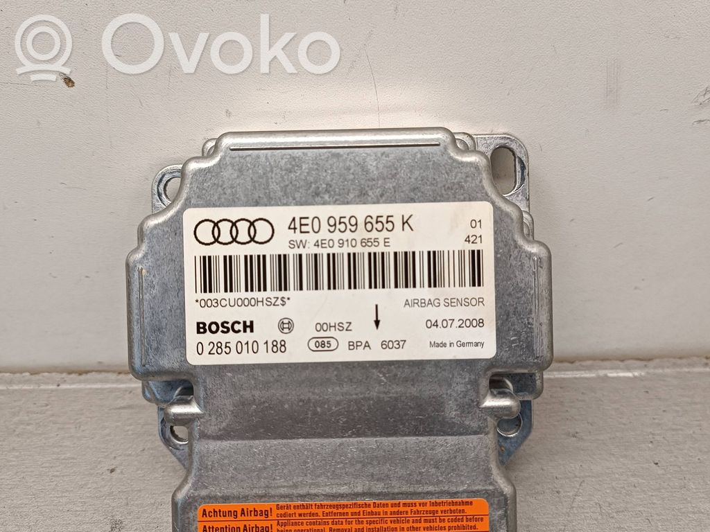 Audi A8 S8 D3 4E Airbag control unit/module 