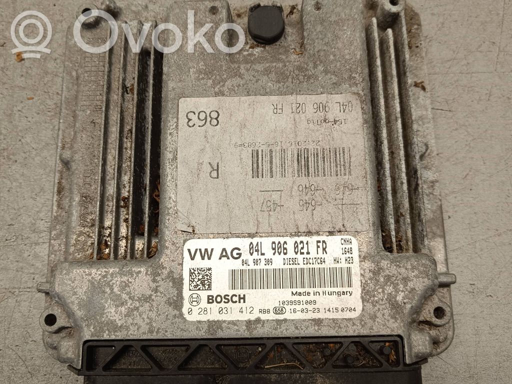Engine control unit/module   04L906021FR,04L907309,8B1031412