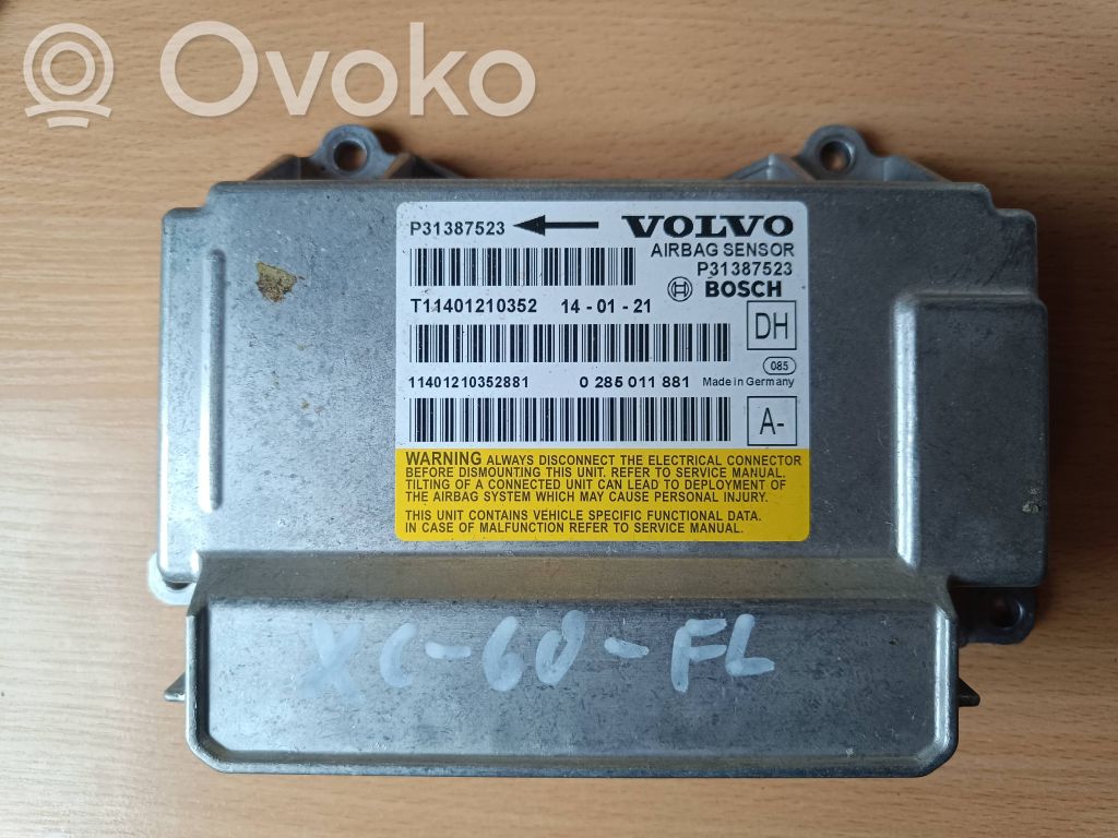Volvo XC60 Airbag control unit/module 