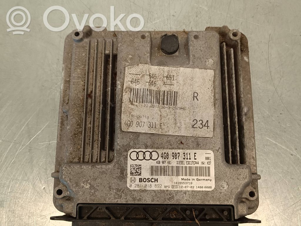 Audi A6 S6 C7 4G Engine control unit/module 