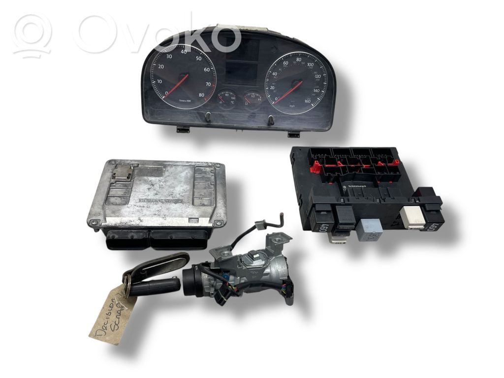 Volkswagen Touran I Engine ECU kit and lock set 