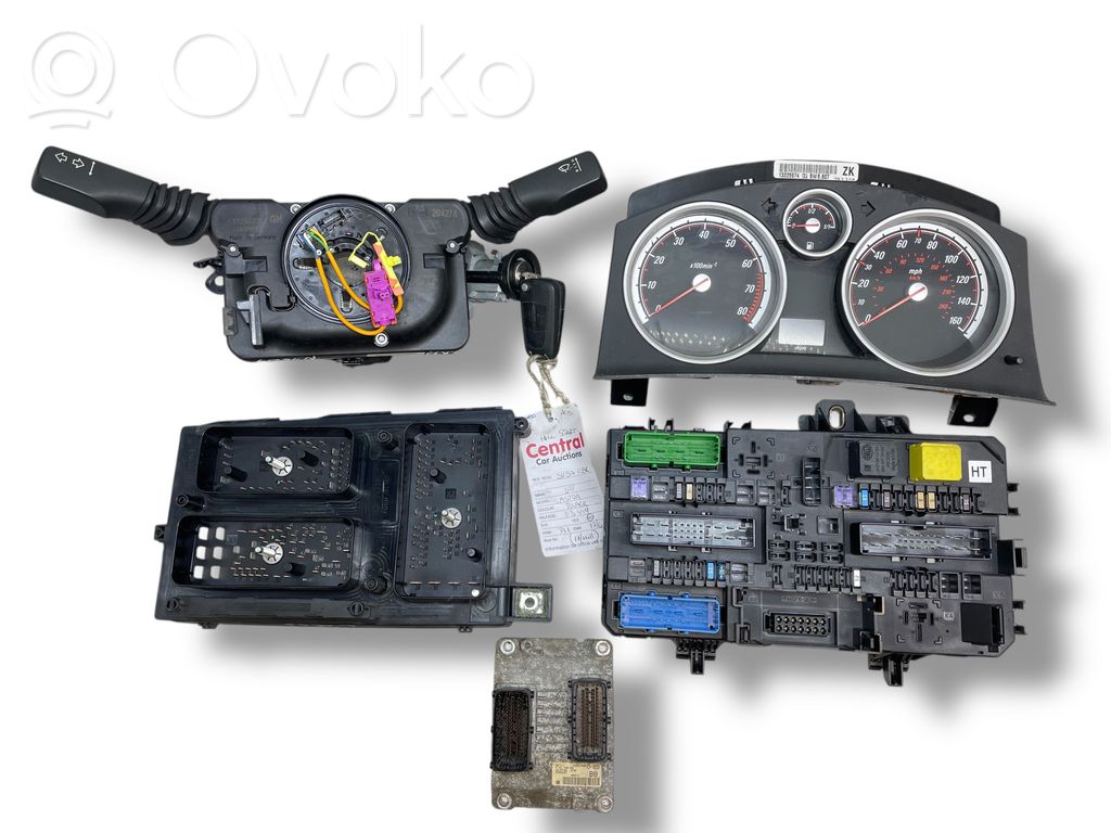 Opel Astra H Komputer / Sterownik ECU i komplet kluczy 