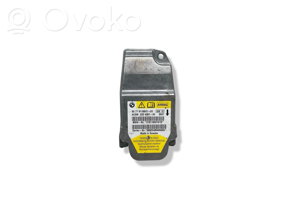 Airbag control unit/module   9118931,2204391,06B254MA0060A,31911893101D