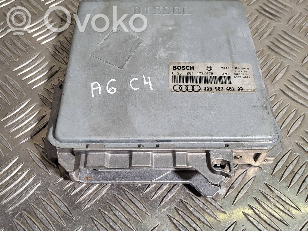 Engine control unit/module   4A0907401AD,0281001477