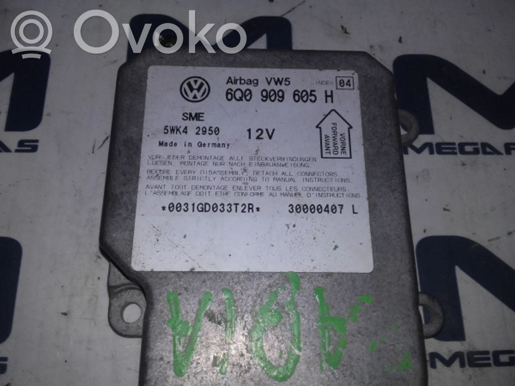 Skoda Fabia Mk1 (6Y) Centralina/modulo airbag 