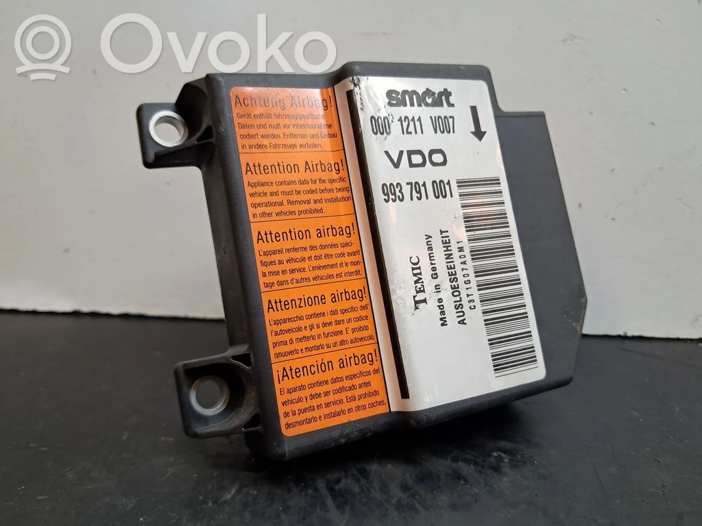 Smart ForTwo I MC01 Unitate/modul de comandă airbaguri 