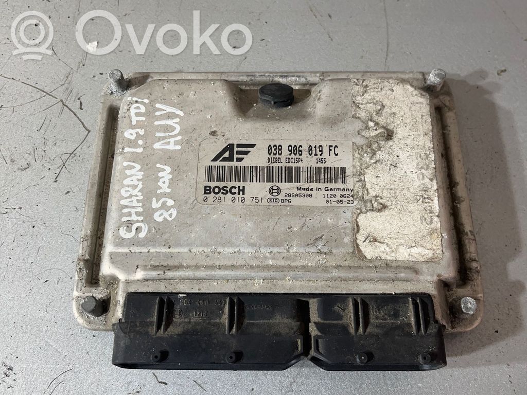 Engine control unit/module   038906019FC,28SA5308,0281010751