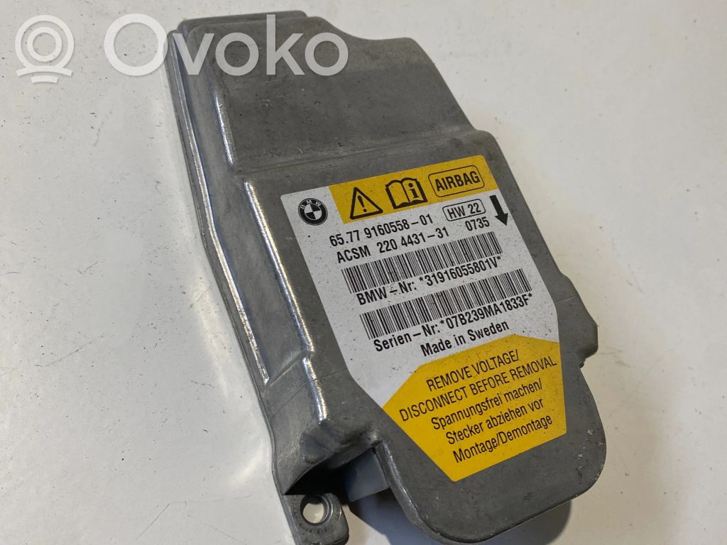 Airbag control unit/module   31916055801V,9160558