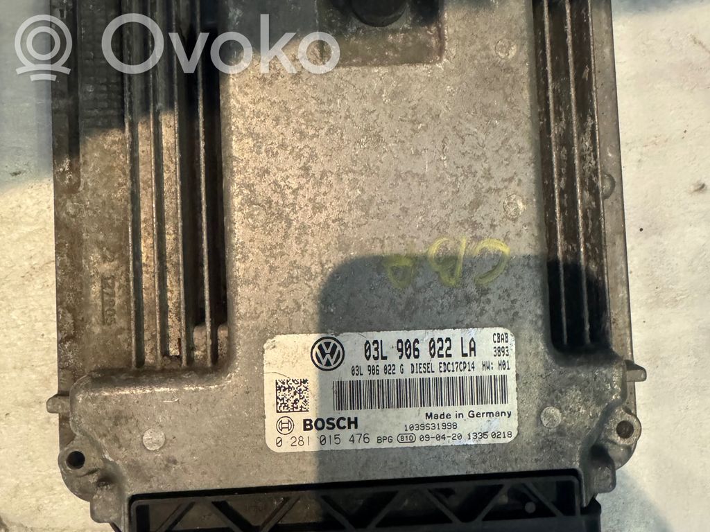 Engine control unit/module   03L906022LA,0281015476