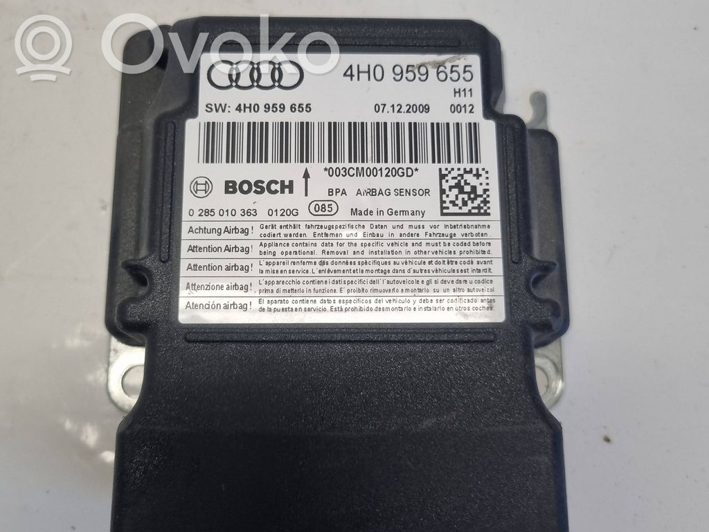 Audi A8 S8 D4 4H Unitate/modul de comandă airbaguri 