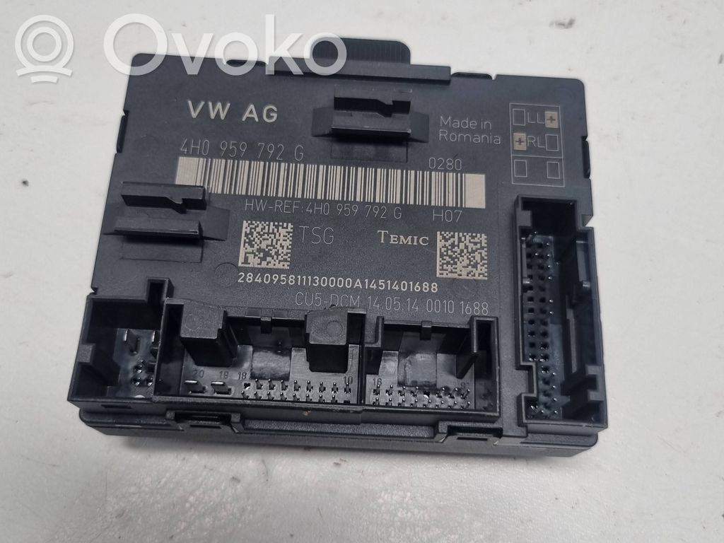 Audi A8 S8 D4 4H Unidad de control/módulo de la puerta 