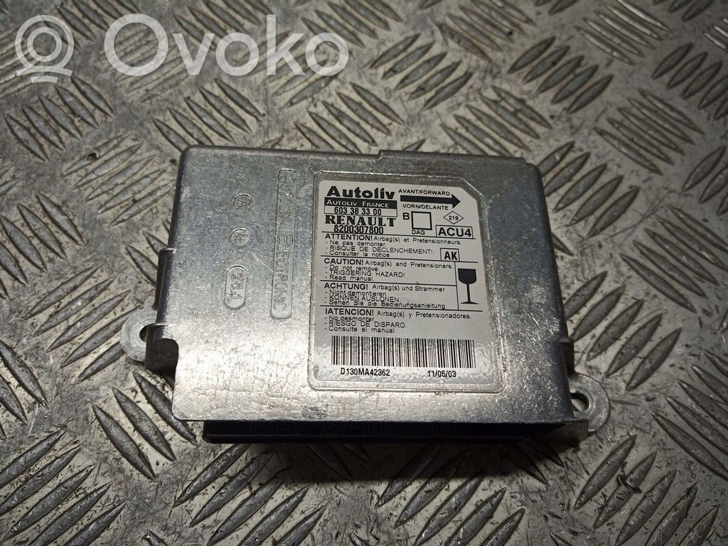 Centralina/modulo airbag   8200307800