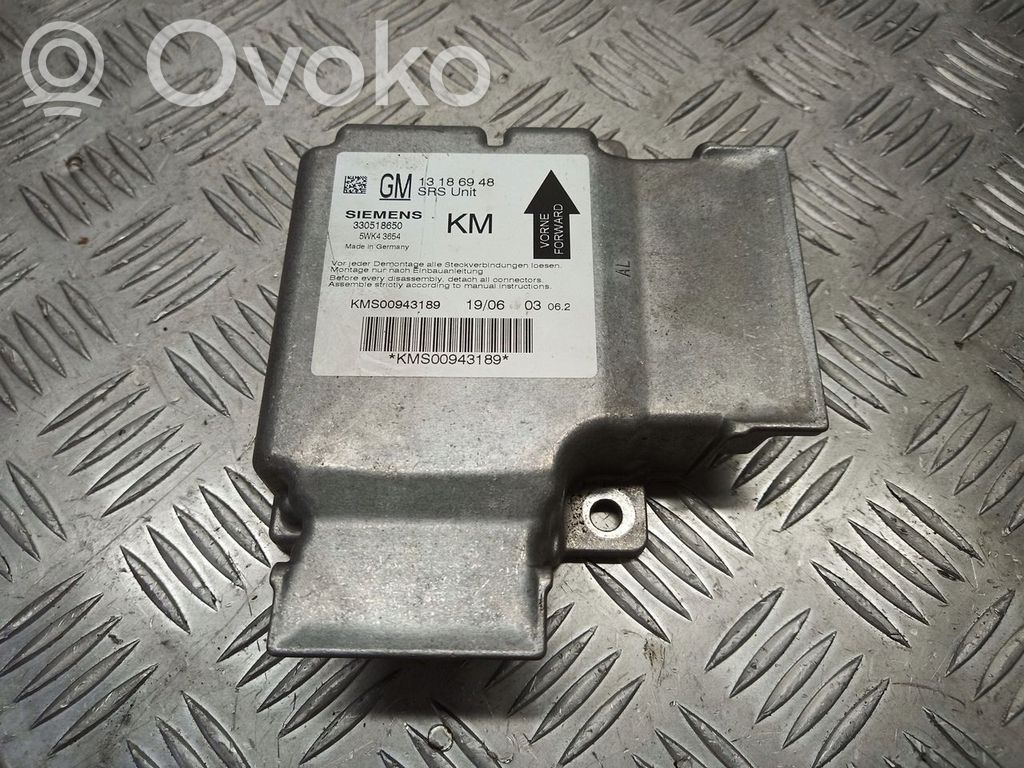 Unidad de control/módulo del Airbag   13186948
