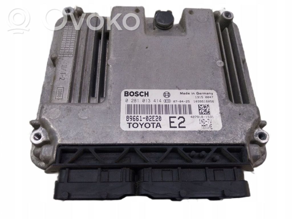 Toyota Auris 150 Unité de commande, module ECU de moteur