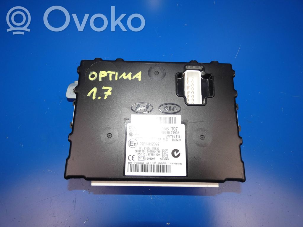 KIA Optima Keyless (KESSY) go control unit/module 