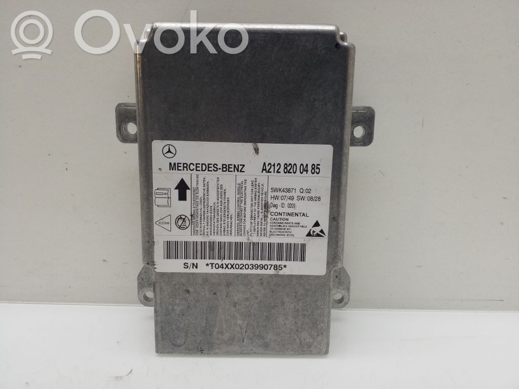 Mercedes-Benz E W212 Airbag control unit/module 