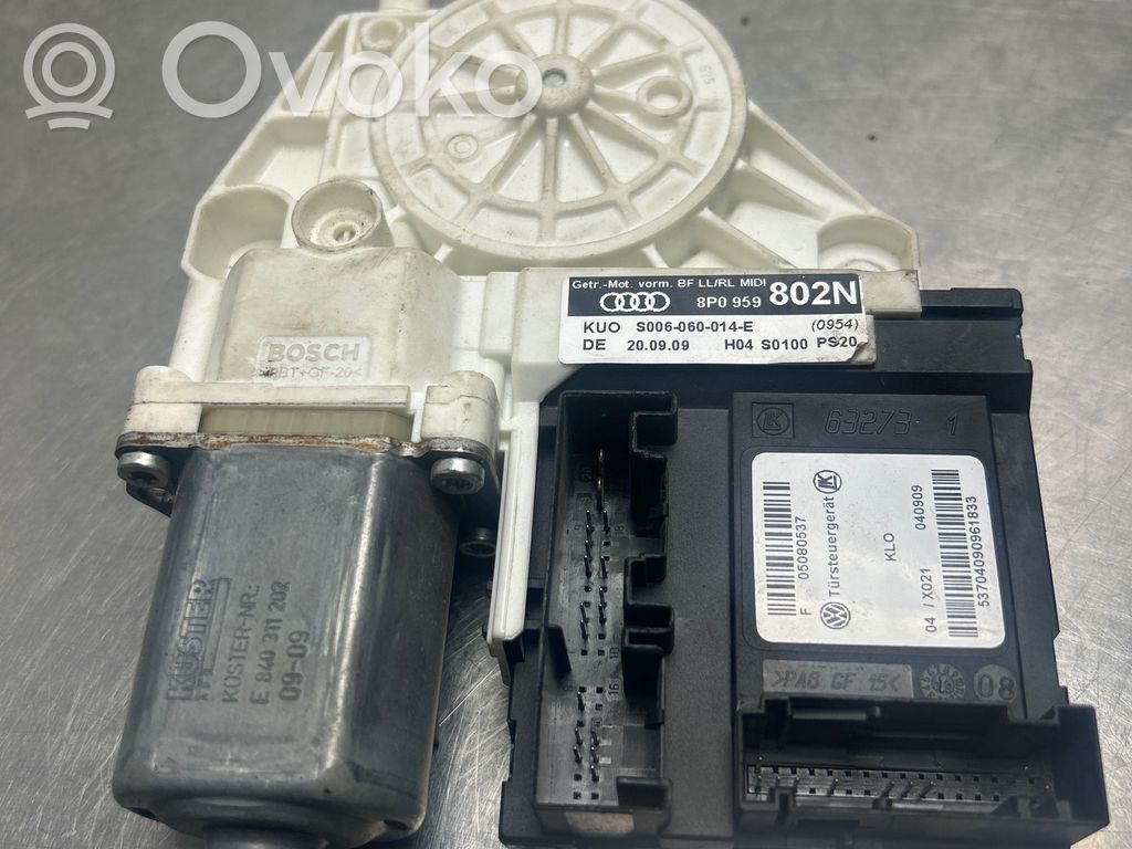 Audi A3 S3 8P Moteur de lève-vitre de porte avant 
