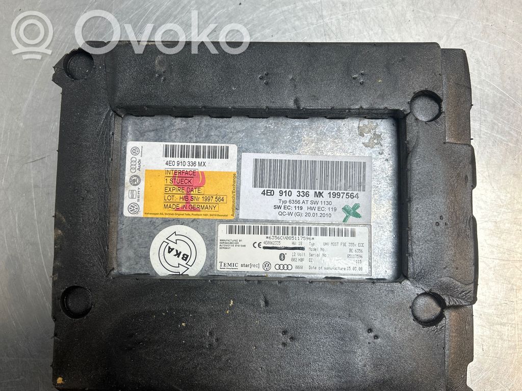 Audi A6 S6 C6 4F Unidad de control/módulo de bluetooth 