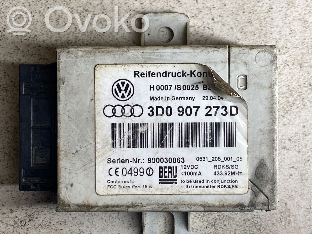 Volkswagen Phaeton Tire pressure control unit 