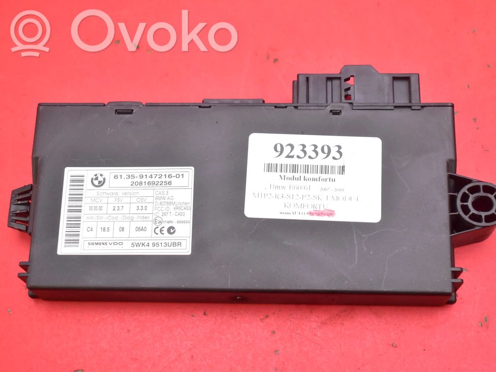 BMW 5 E60 E61 Module confort 