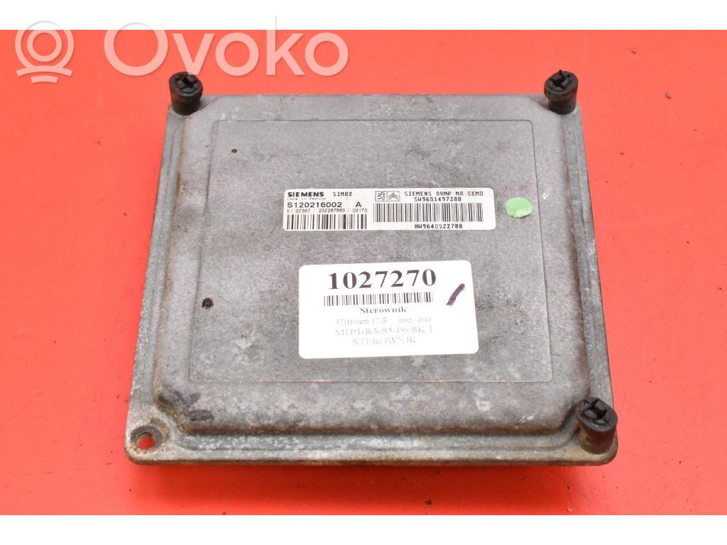 Citroen C3 Engine control unit/module ECU 